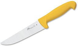 1x Kochmesser Fleischermesser Metzgermesser 410 16 GELB DUE CIGNI 16cm Klinge NITRO-B Chirurgenstahl