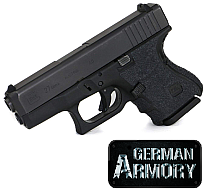 Gummi Gripaufkleber für Glock 26 27 33 besserer Grip sicheres Handling IPSC Combatshooting
