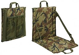 Faltsitz mit Tragegriff + Netztasche für 2 Getränkeflaschen - US Woodland