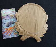 Keilerbrett, Trophäen-Schild in Eiche massiv mit Schnitzerei zum Schnäppchenpreis!