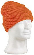 Rollstrickmütze Orange - Polyacryl - Unigröße - Wintermütze oder für kalte Tage