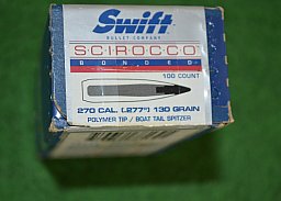 100 Stück Swift Scirocco Geschosse Cal. 270 130 GRAIN BOAT TAIL