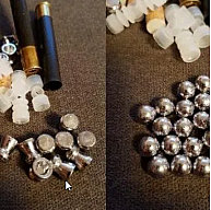 50 Pellet Slugs oder 00 Buckshot incl. Zwischenmittel für .410