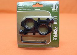 UTG Accushot Montageringe 1" Low (RGWM-25L2) Alu schwarz matt für Picatinnyprofil BH=10mm