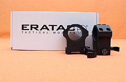 Era-Tac QD Montageringe 30mm (T4003-0020) mit Hebel, Alu schwarz, BH=20mm für Picatinnyprofil