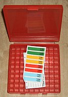 NEUE MTM P-100 Patronenbox P-100-45 Rot Klar KEIN SCHARNIER!!! Case Gard für .45ACP .40S&W 357SIG