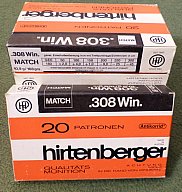 308 Win. Hirtenberger 10,9 g./168gr. Match Geschoß originalversiegelt, versandkostenfrei ab 100 Patr