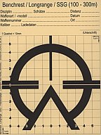 500 Präzisionsschießscheiben BENCHREST LONGRANGE SSG 100-300m, NEU