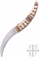 Wikinger-Taschenmesser aus Karbonstahl mit Knochengriff