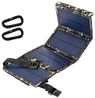 Kleines faltbares Solarpanel mit USB-Anschluss 10-20 Watt in Digital Camo Green