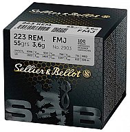 Sellier & Bellot .223Rem. FMJ BT 3,6g/55gr. 100 Patronen