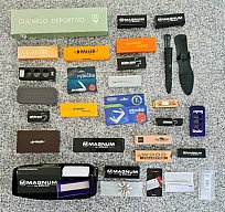 Sammlung an div. Messerverpackungen (Original-Verpackungen) von HALLER, BÖKER, MIKOV, MAGNUM etc. !
