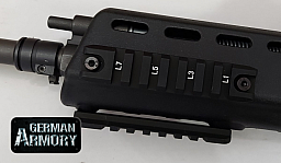 Picatinnyrails Montageschiene KWS IDZ G36 G36k G36c HK243 SL8 Bundeswehr Handschutz Frontgriff MP7