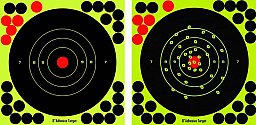 36 Blatt - Splitterzielscheiben - Splatter Targets - reaktiv - selbstklebend - Durchmesser 17 cm