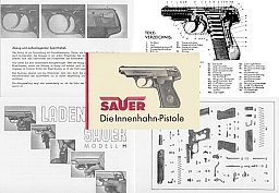 Nachdruck Bedienungsanleitung der Sauer-Innenhahn-Pistole Modell H