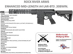 AR10 Enhanced Mid-Length A4 LAR-BT3 Rock River Arms .308Win. Kein Schmeisser, Oberland, Hera, Colt