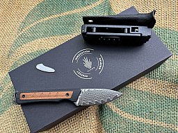 Kizer Whiskey Jack Damascus Black G10 & Mkuruti. Feststehendes Messer