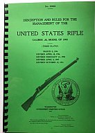 Nachdruck Bedienungsanleitung 1903 1917 Springfield rifle Remington Eddystone in englisch .30-06