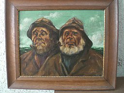 altes Ölgmälde Marine