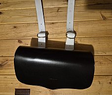 Patronentasche 18. Jhd. mit Schulterriemen und Holzeinsatz Larp Reenectment, neu
