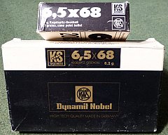 6,5x68 mit 8,2g KS Geschoß von RWS aus optimaler kühler trockener Lagerung