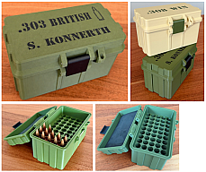 Munitionsbox .303 British Ammo Box Patronen Wiederladen 50 Schuss personalisierbar abschließbar