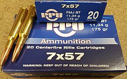 7x57 /175grs FMJBT PPU 20 Stk. A-141