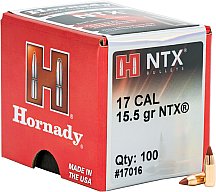 100x HORNADY NTX .172 17 CAL 15.5gr 1g .17 HORNET Match Varmint Geschosse #17016 Bleifrei Zerleger