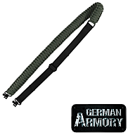 Handgeknüpfter Gewehrriemen Sidewinder Paracord + Riemenösen Jagdriemen schwarz, grün oder woodland