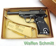 Pistole Walther P38, Kaliber 9mm Luger im Originalkarton mit Reservemagazin.Top-Zustand!!!