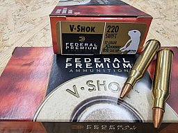 .220 Swift/52grs Sierra HPBT Federal 20 Stk. No.P220V Angebot!!