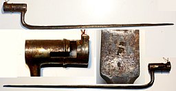 Tüllenbajonett, 44,5 cm lange Dreikantklinge