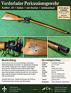 Vorderlader-Perkussionsgewehr im Kaliber .45, italienischer Fertigung