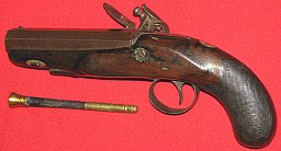 Alte Steinschloss Vorderlader - Pistole mit ca. 15,5mm