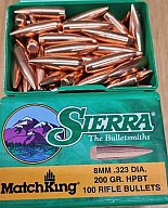 8mm/.323-200 grs HPBT Sierra Match Geschosse 100 stk No.2415 # SSZ Berka