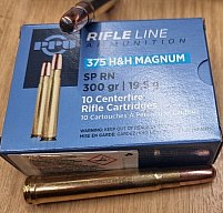 .375 H&H Magnum/300 grs. SP RN PPU A-267 10 stk. # SSZ Berka