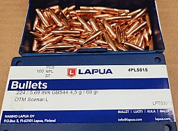 .224/69grs Lapua GB544 OpenTipMatch Scenar-L Geschosse 100 Stk. # SSZ Berka