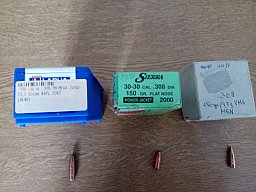 Konvolut Geschosse 7,62 mm/.308, MEN, Sierra, Lapua, 96 St.