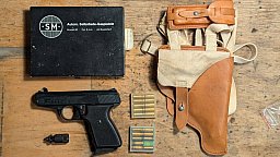 Rhöner SM Modell 80, Kal. 8mm Knall – Komplettset mit OVP, Zubehör & Holster (PTB 267)