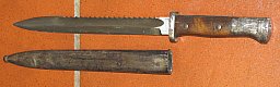 Kaiserreich und 1. Weltkrieg, Seitengewehr M84/98 mit Sägerücken. Hersteller Gottlieb Hammesfahr So