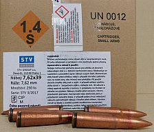 7,62x39 Surplus Munition von STV verkupfert Stahlhülse 1000 Stk. #SSZ Berka