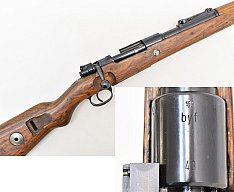 WK II MAUSER Karabiner 98k / K 98 k " byf 43 " im Kaliber 8x57 JS mit kurzer Seitenmontage
