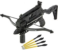 Repetier Pistolenarmbrust SOBEK mit 7 Schuss-Magazin schwarz -Man Kung- 80 LBS