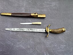 Hirschfänger Zwilling Solingen Deutsche Jägerschaft, k. Dolch Degen Säbel