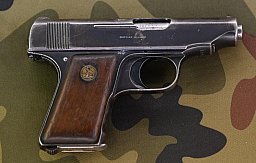 Pistole Taschenpistole Ordonnanwaffe Offizierspistole Ortgies Deutsche Werke Erfurt Kal. 6,35 Brown.