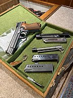 SIG P210-6 Komplett-Set mit 6" WL und Wechselsystem .22lr im Lederkoffer