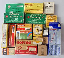 Konvolut alter Munitions-Verpackungen