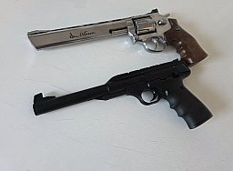 Sammlung: Dan Wesson Revolver & Browning Buck Mark URX - Co2 & Luftdruck - Ladehülsen Chrome 4,5mm