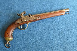 ORIGINAL PERKUSSION VORDERLADER KOLBENPISTOLE HANNOVER M/1818/43 UM KRAUSE HERZBERG