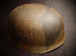 WK2 Fallschirmjäger Stahlhelm, ET71, Alufutter, PRYM, getragen